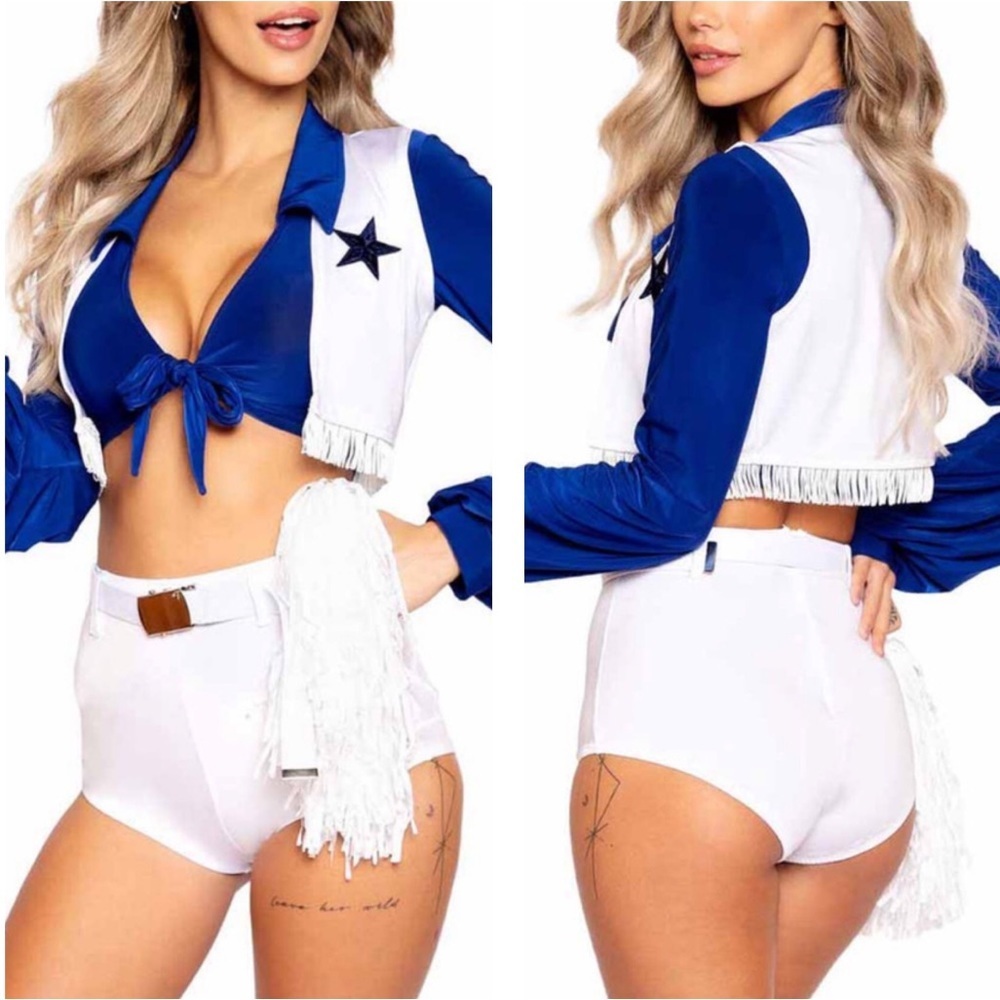 Roma Blue and White Cheerleader Costume